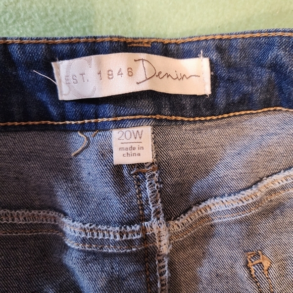 Western Navajo Jean Denim Skirt Embroidered Fringe - Picture 6 of 9